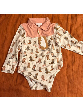 Angel dear pink cowgirl onsie